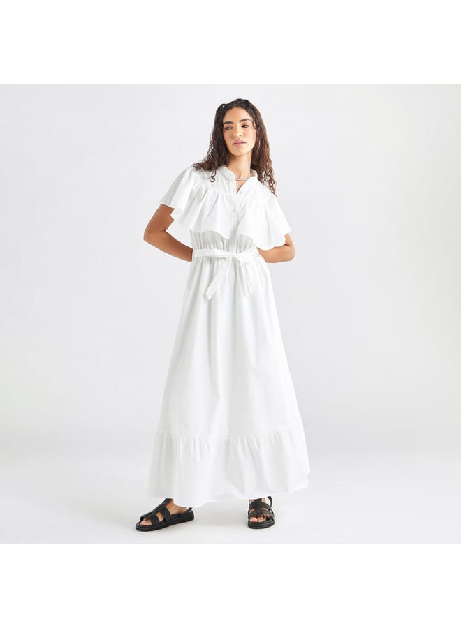 Splash FAV Ruffled Cotton Maxi Dress  - Image 1