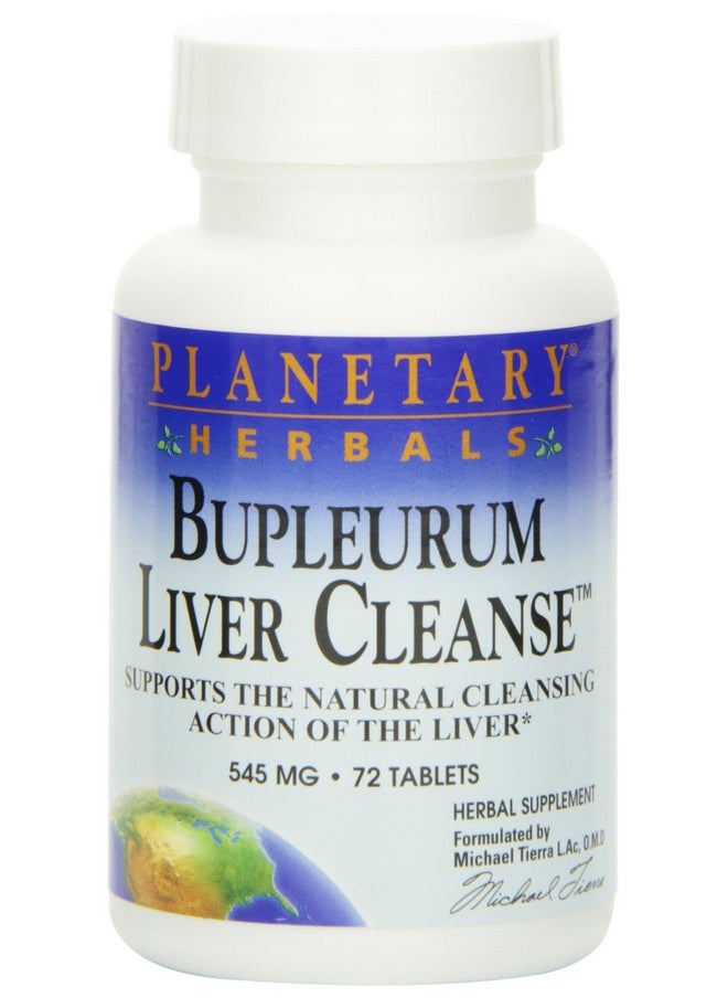 PLANETARY HERBALS Bupleurum Liver Cleanse 545Mg With Calcium Cypress Rhizome Ginger & More 72 Tablets  - Image 2