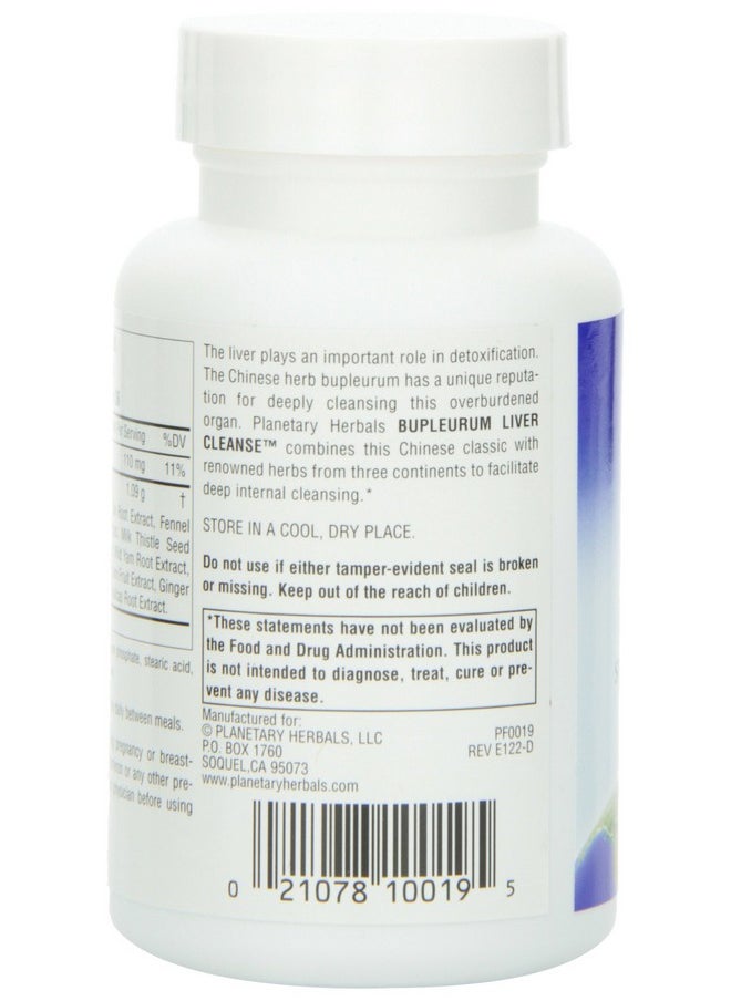 PLANETARY HERBALS Bupleurum Liver Cleanse 545Mg With Calcium Cypress Rhizome Ginger & More 72 Tablets  - Image 3