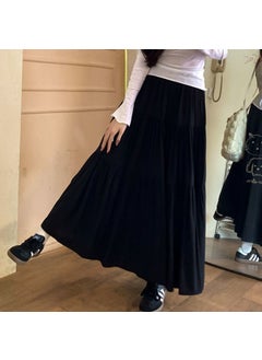 Black-Stacked Skirt