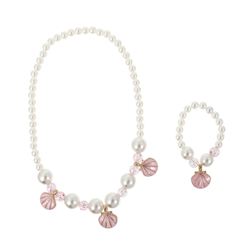 Simulated Shell Necklace And Bracelet Set For Boys Girls Dress Up Birthday Gift - Image 2