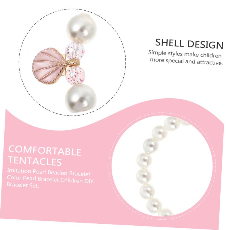 Simulated Shell Necklace And Bracelet Set For Boys Girls Dress Up Birthday Gift - Image 4