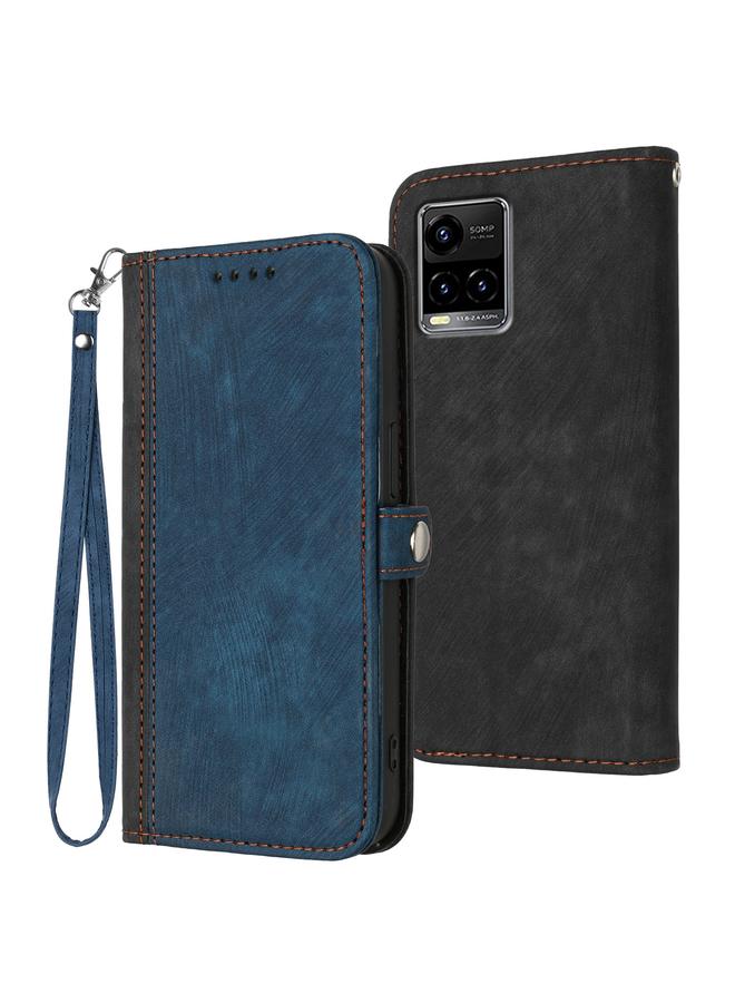 erorex Case For vivo Y33s 4G Global/Y21/Y21s/Y21t Side Buckle Double Fold Hand Strap Leather Phone Case - Image 1