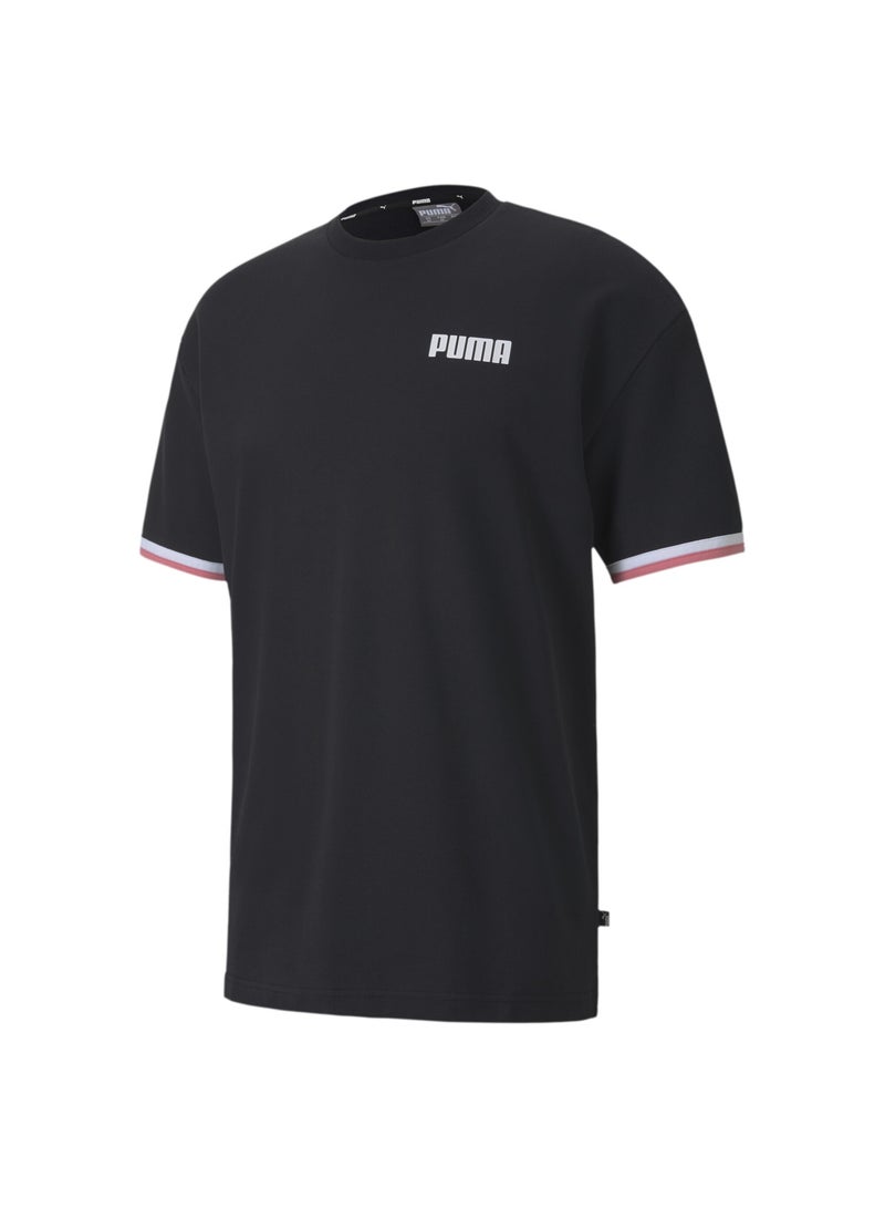 PUMA Celebration Mens Black Crewneck T-shirt - Image 4
