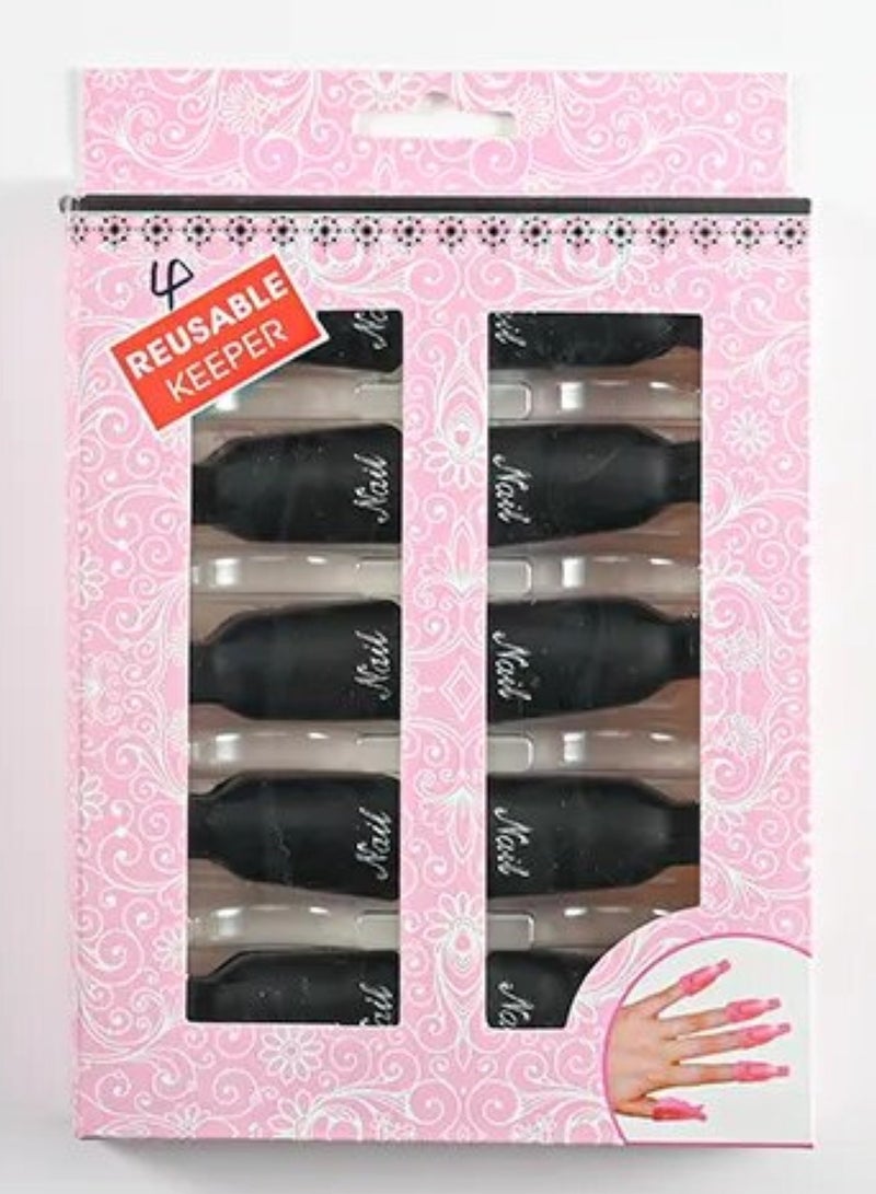 Generic 10pcs Plastic UV Gel Nail Polish Remover Gelish Clip Cap
