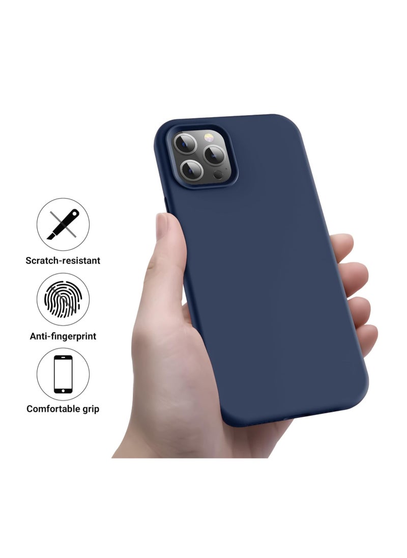 Generic - iPhone 14 Pro Max Silicone Case Blue,Liquid Silicone Case, Full Body Protective Cover, Shockproof, Slim Phone Case, Anti-Scratch Soft Microfiber Lining, 6.7 inch - Image 1