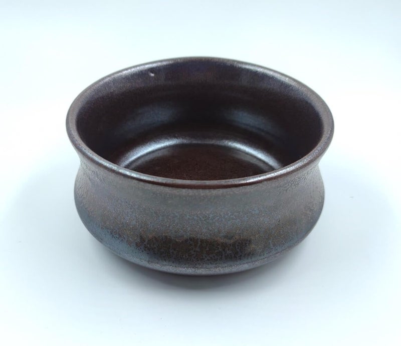 FERRA INDICA Studio Pottery Stoneware Handi Bowl, Gloss with Metallic Sheen Handglazed Premium serveware Perfect for Serving Curry or Rice -5" Diameter, 2.8" Height (Chocolate Brown) - Image 3