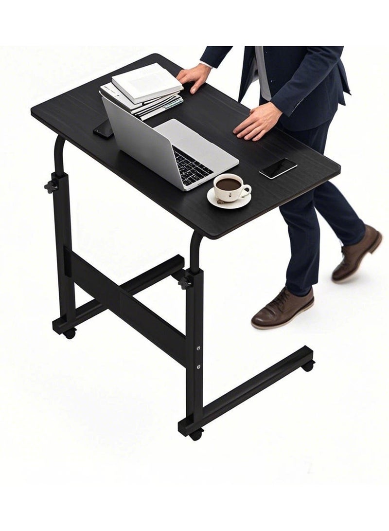 Yolu Adjustable Home Office Desk,Portable Bedside Laptop Table, Height-Adjustable Study Computer Desk for Small Spaces, Movable Sofa Side Table on Wheels - Image 4