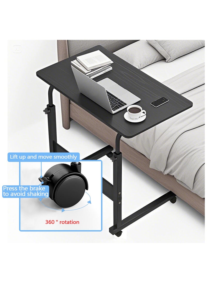 Yolu Adjustable Home Office Desk,Portable Bedside Laptop Table, Height-Adjustable Study Computer Desk for Small Spaces, Movable Sofa Side Table on Wheels - Image 5
