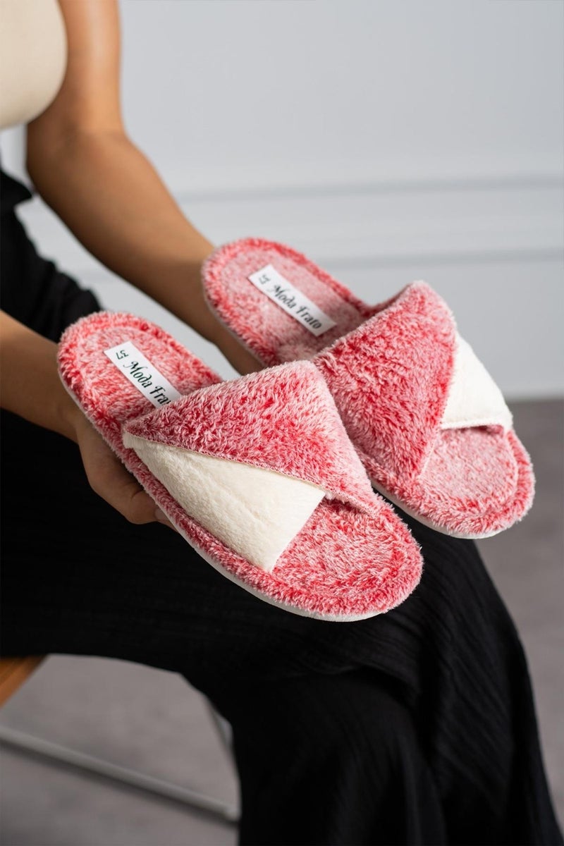 ModaFrato Bella Cross Women's Home Slippers Winter Slippers Silent Sole  - Image 1