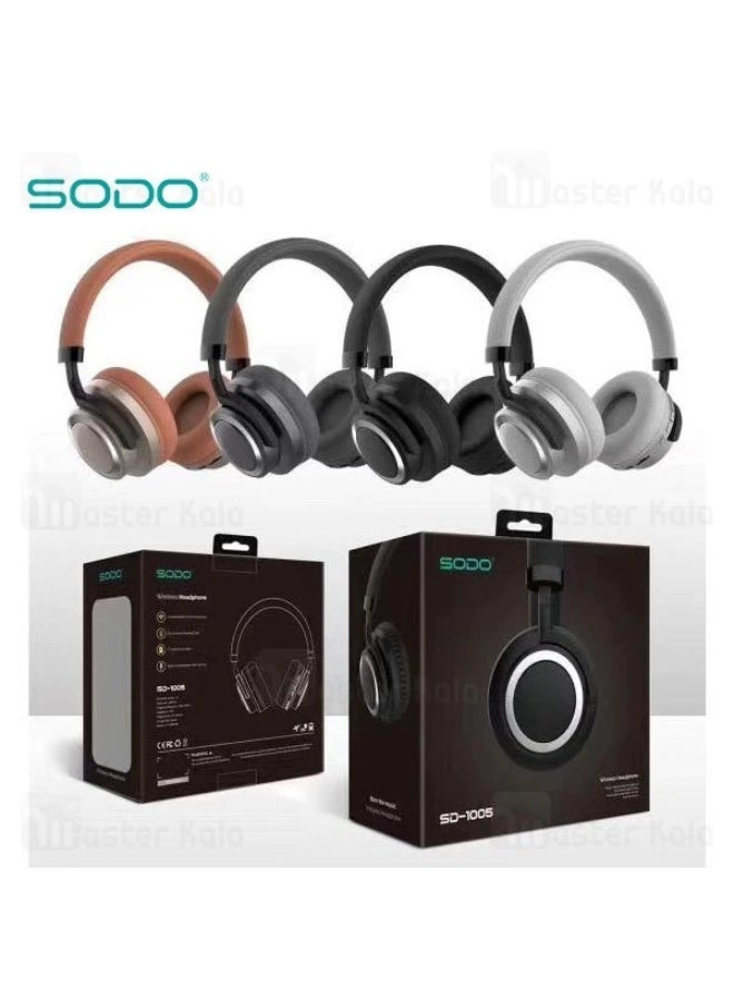 SODO SD-1005 Wireless Bluetooth Over-Ear Headphones with Bluetooth 5.1, TF Card Slot, Built-In Microphone, Foldable Design, 6–8 Hours Playtime – Black - Image 5
