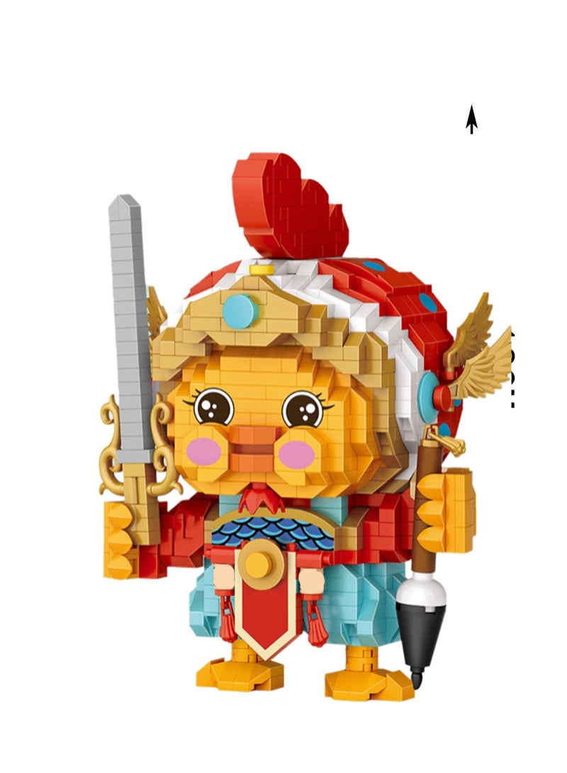 Little Yellow Chicken Model Set Building Blocks Creative Diy Assembly Simulation Building Assembly Toys Children Adult Home Furnishings - Image 1