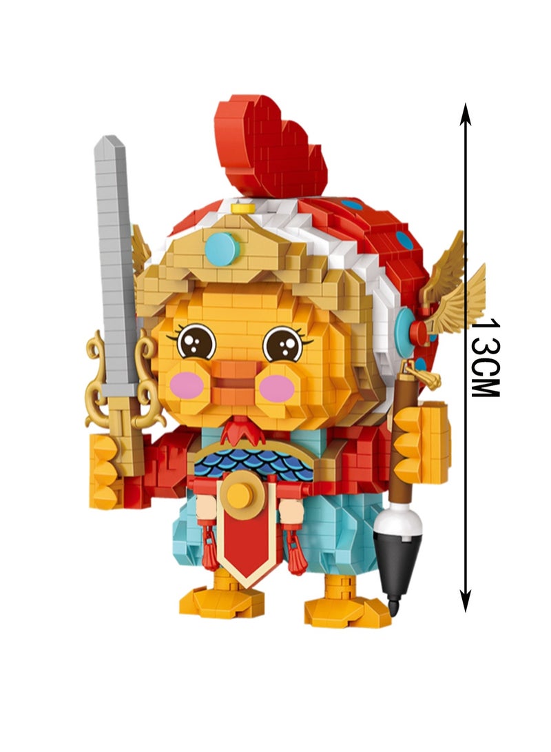 Little Yellow Chicken Model Set Building Blocks Creative Diy Assembly Simulation Building Assembly Toys Children Adult Home Furnishings - Image 2