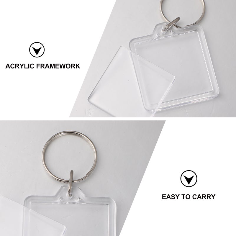 60 Pcs Stylish Bag Ornaments Unique Car Hangings Key Decors (Transparent) - Image 5