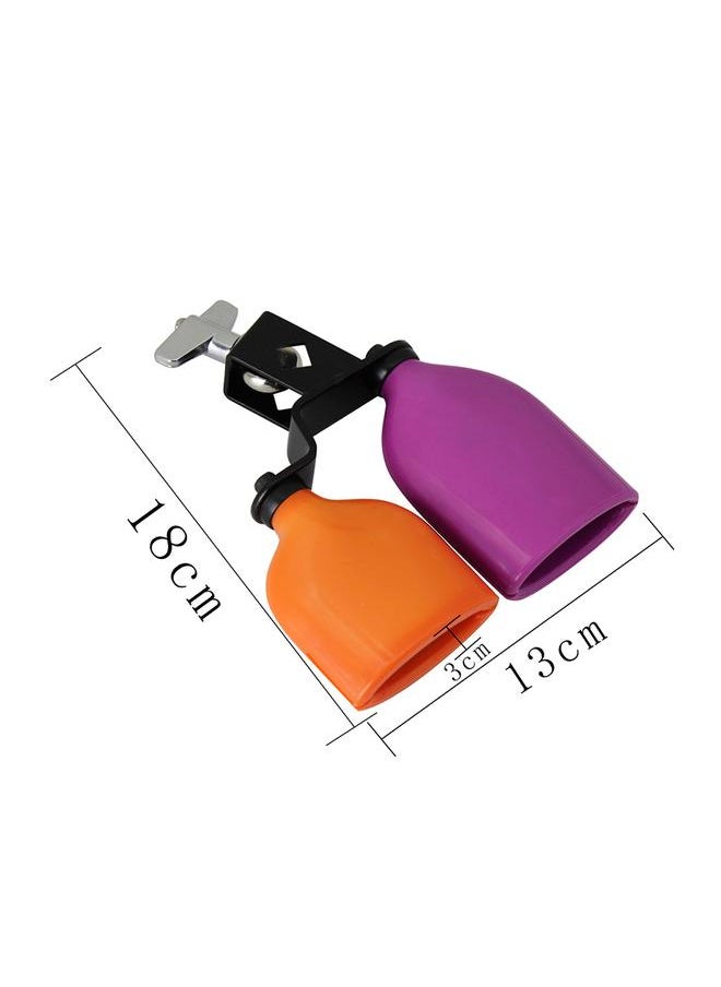 Thoraya - Bicolor Cowbell for Drum Set High and Low Tones Midium Size Double Mounted Bell Kit Percussion Instruments - Image 1