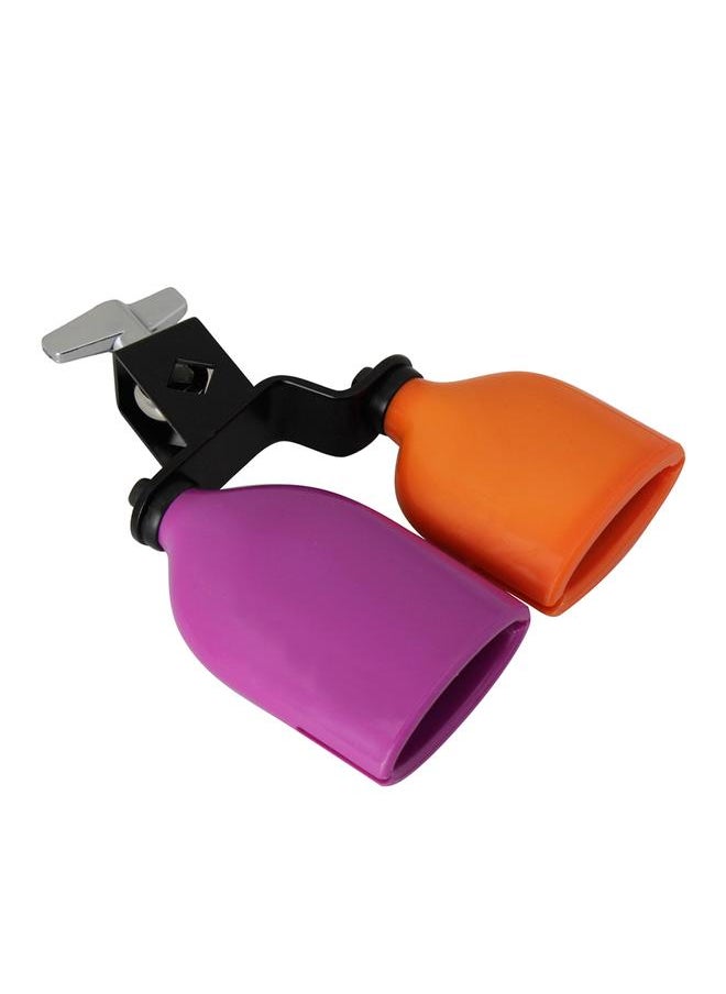 Thoraya - Bicolor Cowbell for Drum Set High and Low Tones Midium Size Double Mounted Bell Kit Percussion Instruments - Image 1