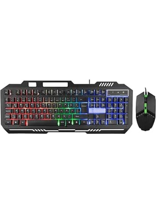 Zero ZR-6806 Wired Keyboard and Mouse Combo, High-Quality Wideband Keyboard (Black) - Image 1