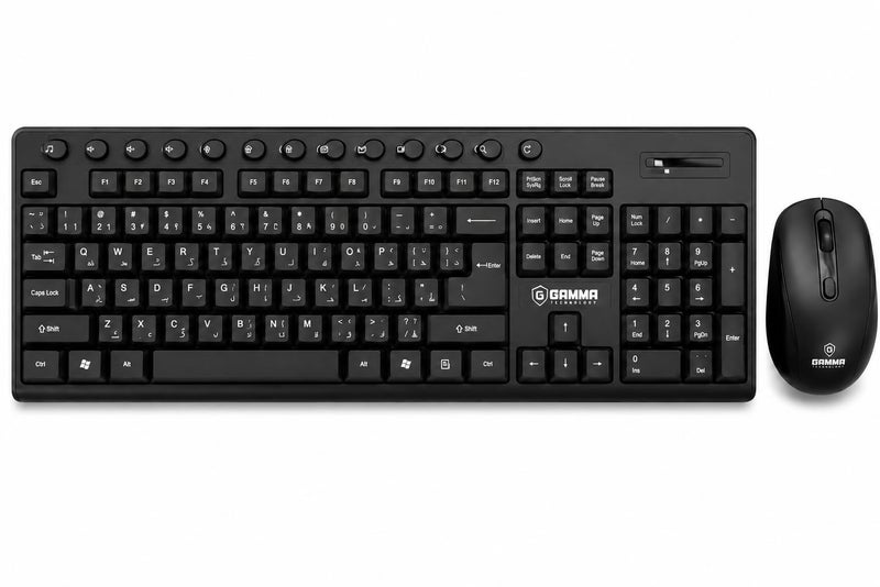 K-520 Wireless Keyboard & Mouse Combo, 2.4GHz Wireless, 104-Key Keyboard, 1000 DPI Optical Mouse, Plug & Play USB Receiver, Auto-Sleep Power Saving, Compatible with Windows, Linux & PCs – Black. - Image 1