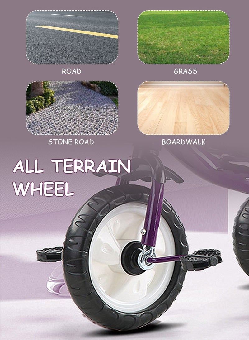 MaBaby Tricycles for Kids, with Storage Basket, Adjustable Seat and Pedal, Children Trike for 1-6 Years Boys and Girls, Balance Bike for Indoor Outdoor Fun - Image 5