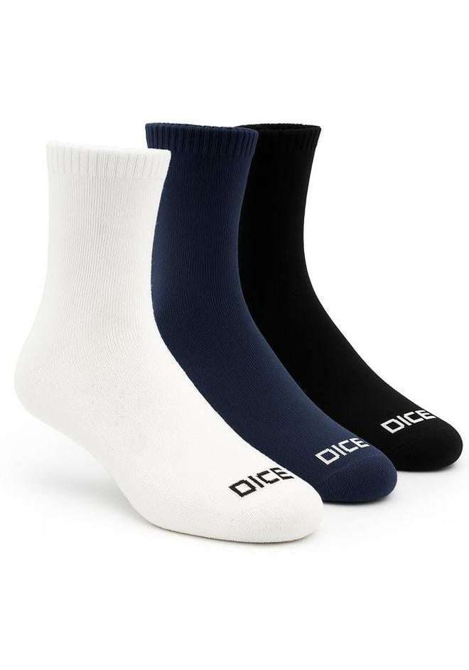 Dice Pack of 3 Cotton Classic Casual Socks for Men - Image 1