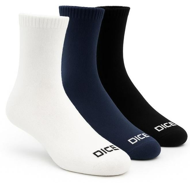 Dice Pack of 3 Cotton Classic Casual Socks for Men - Image 1