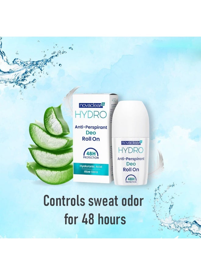novaclear Hydro Anti-Perspirant Deo Roll-On With Hyaluronic Acid And Aloe Vera 50 ML - Image 1