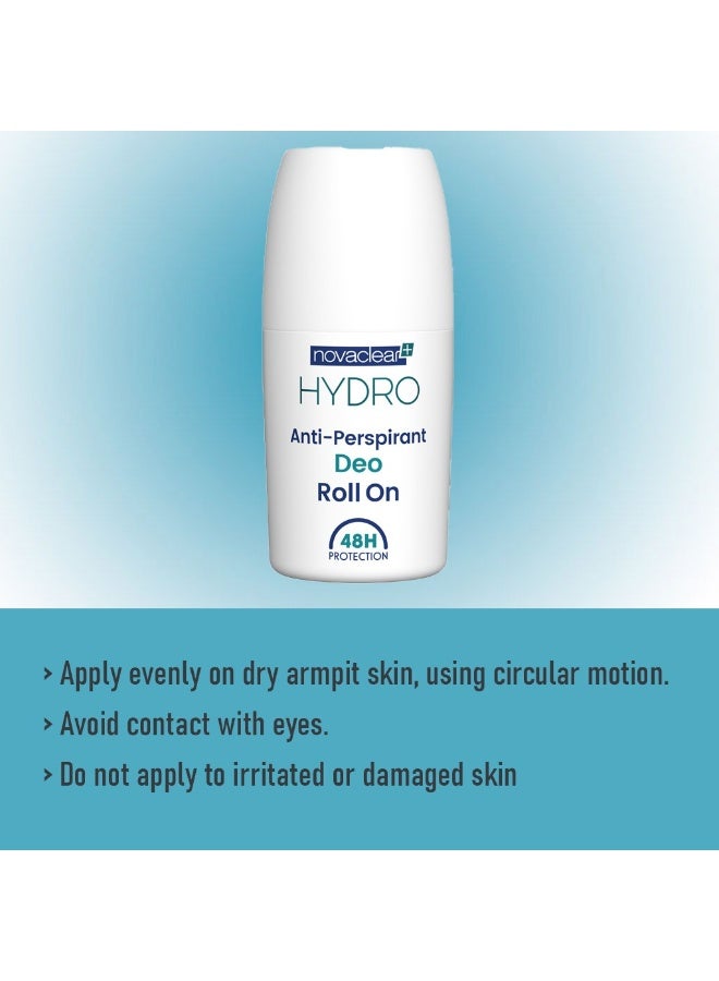 novaclear Hydro Anti-Perspirant Deo Roll-On With Hyaluronic Acid And Aloe Vera 50 ML - Image 3