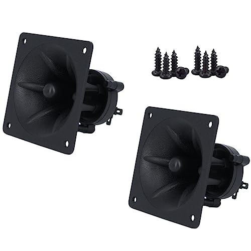 CCeCCe 2 Pack Component Square Tweeter 3.25" x 3.25" Piezo Horn Element Replacement DJ Speaker Loudspeaker Buzzer Treble with Screws for Car Audio Home Speakers Sound Box - Image 1