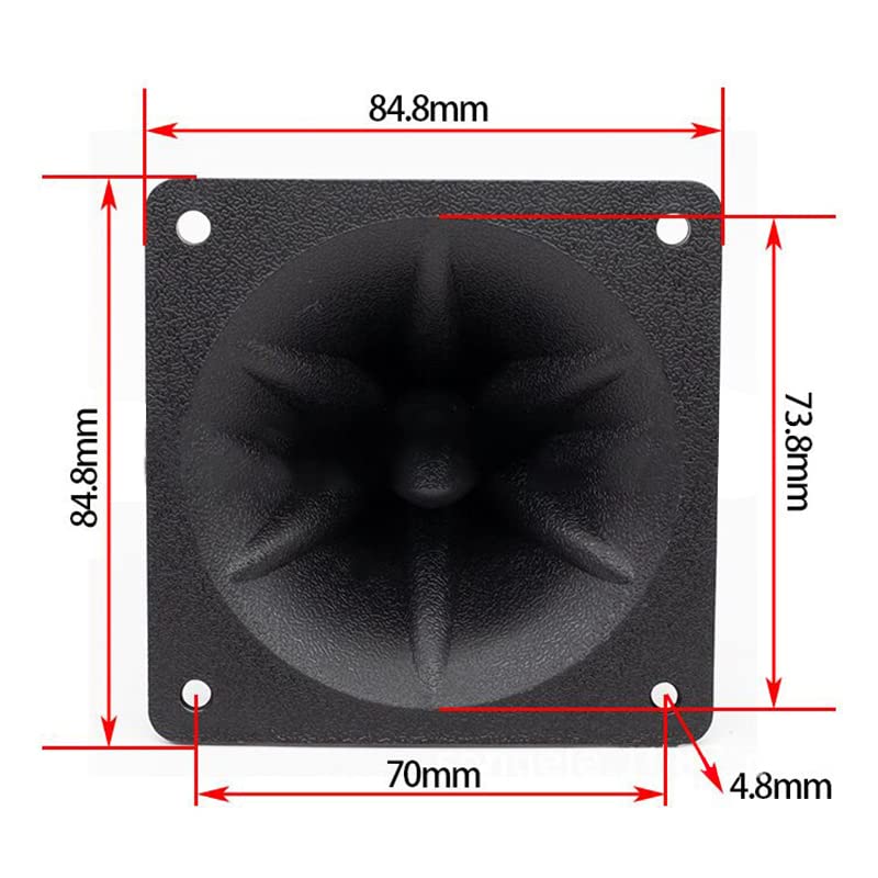 CCeCCe 2 Pack Component Square Tweeter 3.25" x 3.25" Piezo Horn Element Replacement DJ Speaker Loudspeaker Buzzer Treble with Screws for Car Audio Home Speakers Sound Box - Image 3