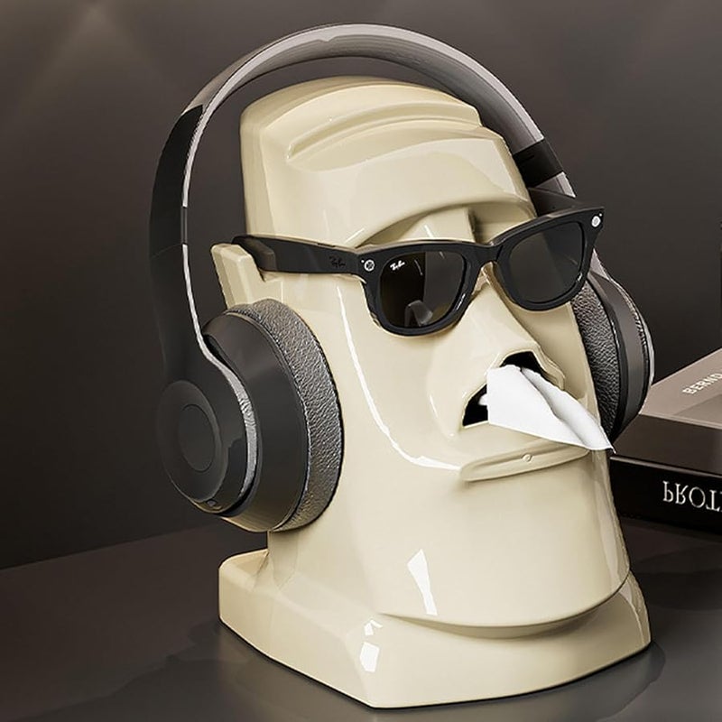 حامل مناديل وجه حجري إبداعي أخضر لحامل مناشف ورقية لتزيين غرفة المعيشة وغرفة النوم - Image 4