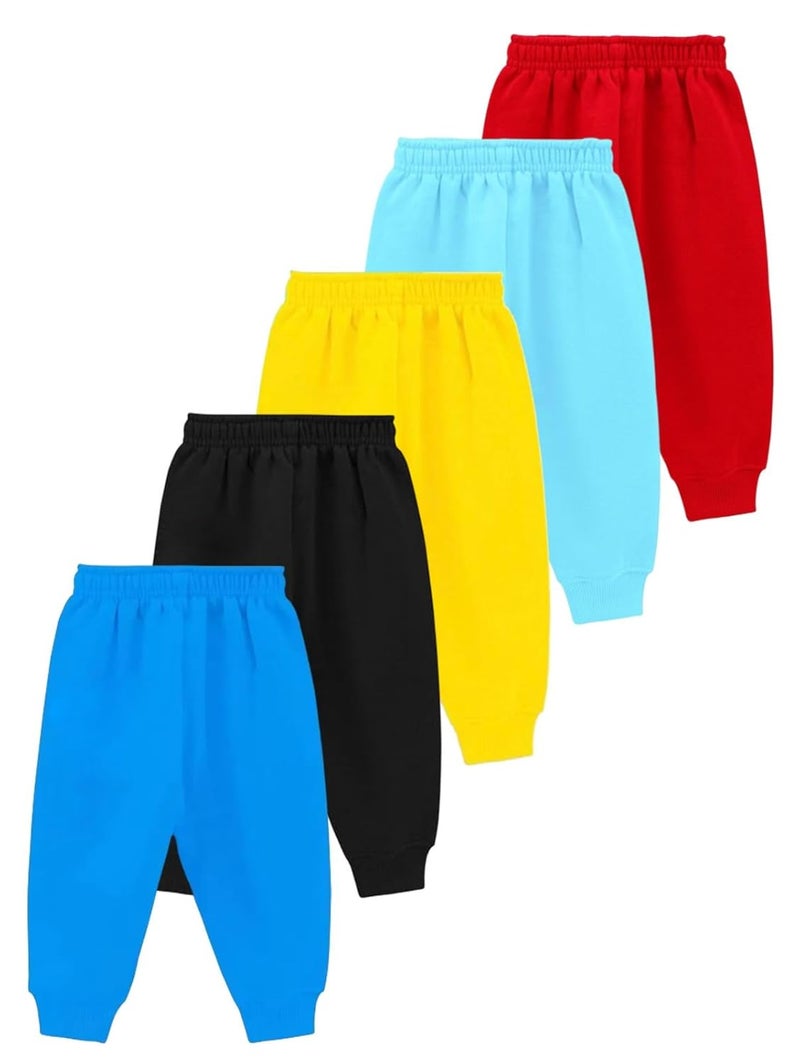 KIDDIFY Store Regular Fit Track Pant For Baby Boys & Girls (Multicolor, Pack of 5) - Image 2