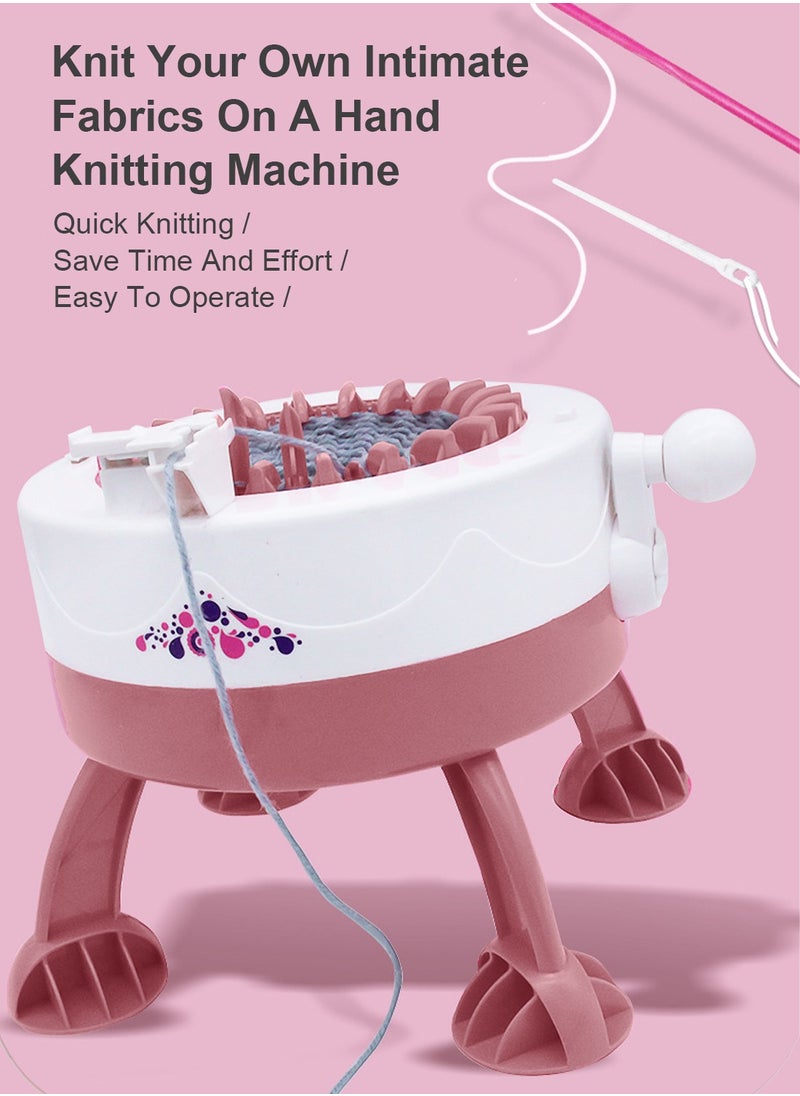 MaBaby - 22 Needles Knitting Machine, Plain/Tube Conversion Keys, Rotating Smart Knit Loom Machine Kits, for Adults and Children Beginners - Image 1