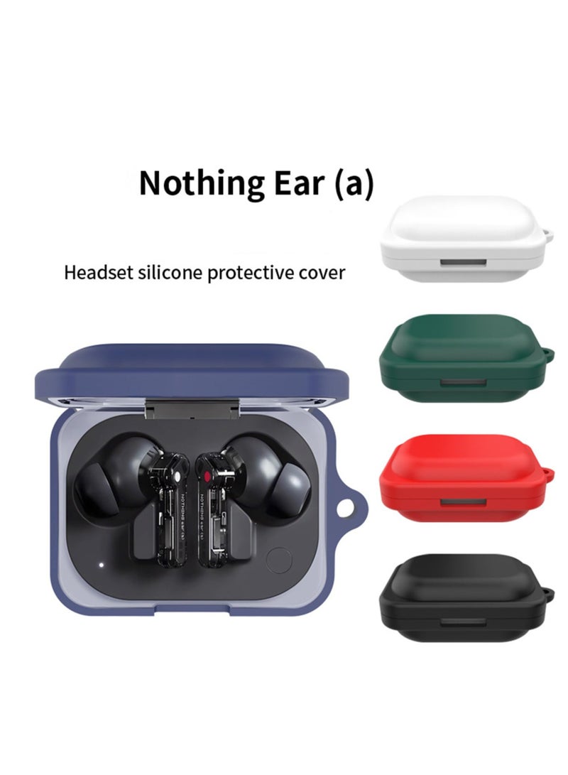 Silicone Case For Nothing Ear (A) Protective Cover with Carabiner (Blue) - Image 2