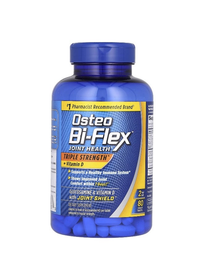Osteo Bi-Flex Osteo Bi-Flex, Joint Health + Vitamin D, Triple Strength, 80 Coated Tablets  - Image 3