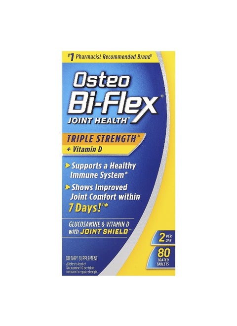 Osteo Bi-Flex, Joint Health + Vitamin D, Triple Strength, 80 Coated Tablets