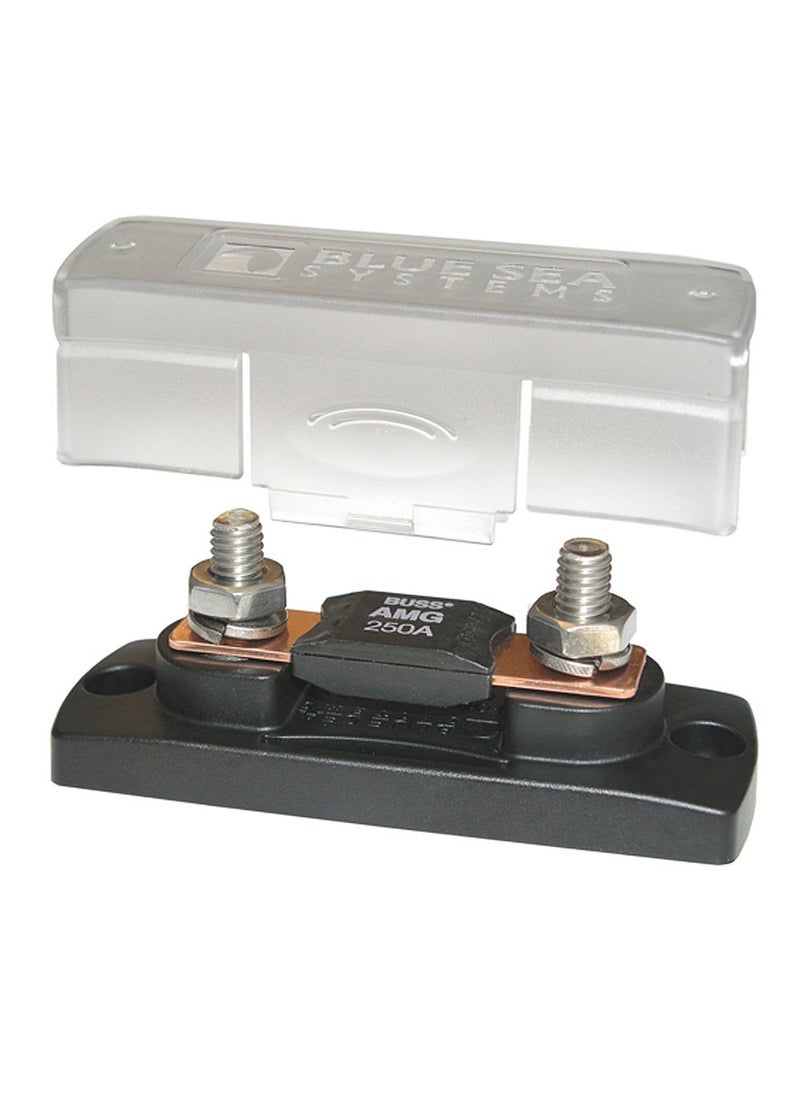 Blue Sea Systems Blue Sea Systems 5001 MEGA/AMG Fuse Block with Cover, 100-300 Amp, 32V DC , 4.07" x 1.5"  - Image 1