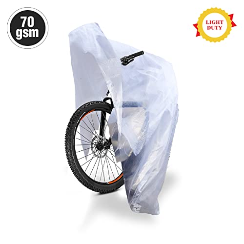 TUFFPAULIN Plastic Cycle Wrap Transparent,70Gsm,Light Duty,Universal Cycle Cover,Bicycle Cover,Durable,Uv Resistant,100% Waterproof Virgin,6 Layers 3D Rib Technology,68In X 20In X 34In-1 No. - Image 2