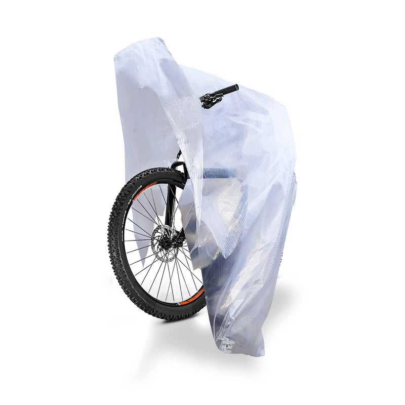 TUFFPAULIN Plastic Cycle Wrap Transparent,70Gsm,Light Duty,Universal Cycle Cover,Bicycle Cover,Durable,Uv Resistant,100% Waterproof Virgin,6 Layers 3D Rib Technology,68In X 20In X 34In-1 No. - Image 5