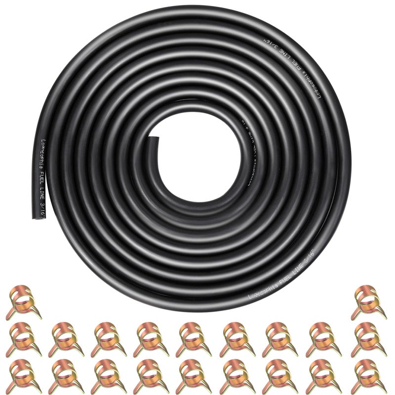 Logosophia 10ft 316 ID Fuel Line Hose with 20pcs 516 Clamps Fits Kawasaki Kohler Briggs Stratton Small GasDiesel Engines Generators Powersports Durable Flexible Rubber Hose Kit - Image 3