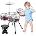 M SANMERSEN Kids Drum Set 8 PCS Drum Set for Toddlers 13 Kids Jazz Drums Ages 57 Musical Instruments Toys for Beginner Boys Girls Gifts Blue - Image 2