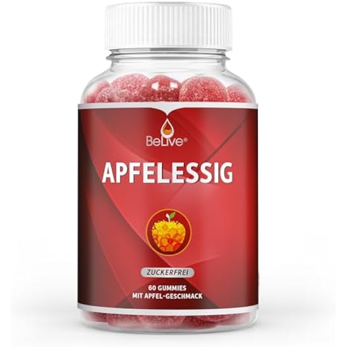 BeLive Apple Cider Vinegar Gummies - ACV Gummies Without Sugar I Detox & Cleanse Digestive Health I Alternative to Capsules, Vegan, Keto Friendly, Non-GMO, Gluten Free | 60 Ct - Image 1