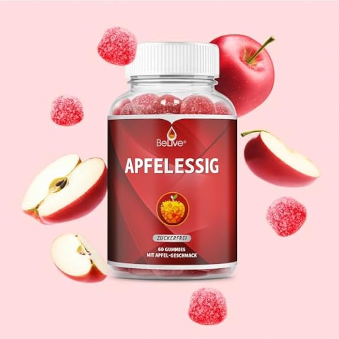 BeLive Apple Cider Vinegar Gummies - ACV Gummies Without Sugar I Detox & Cleanse Digestive Health I Alternative to Capsules, Vegan, Keto Friendly, Non-GMO, Gluten Free | 60 Ct - Image 4