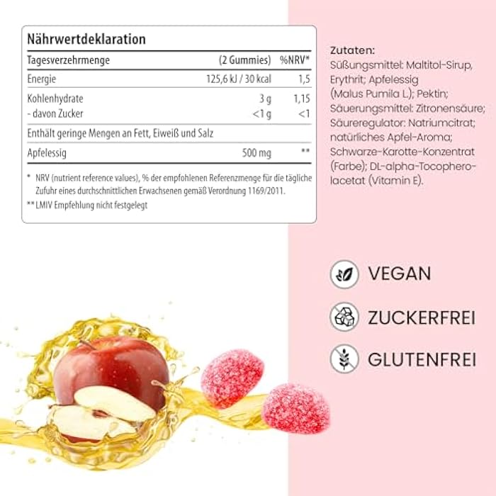 BeLive Apple Cider Vinegar Gummies - ACV Gummies Without Sugar I Detox & Cleanse Digestive Health I Alternative to Capsules, Vegan, Keto Friendly, Non-GMO, Gluten Free | 60 Ct - Image 5