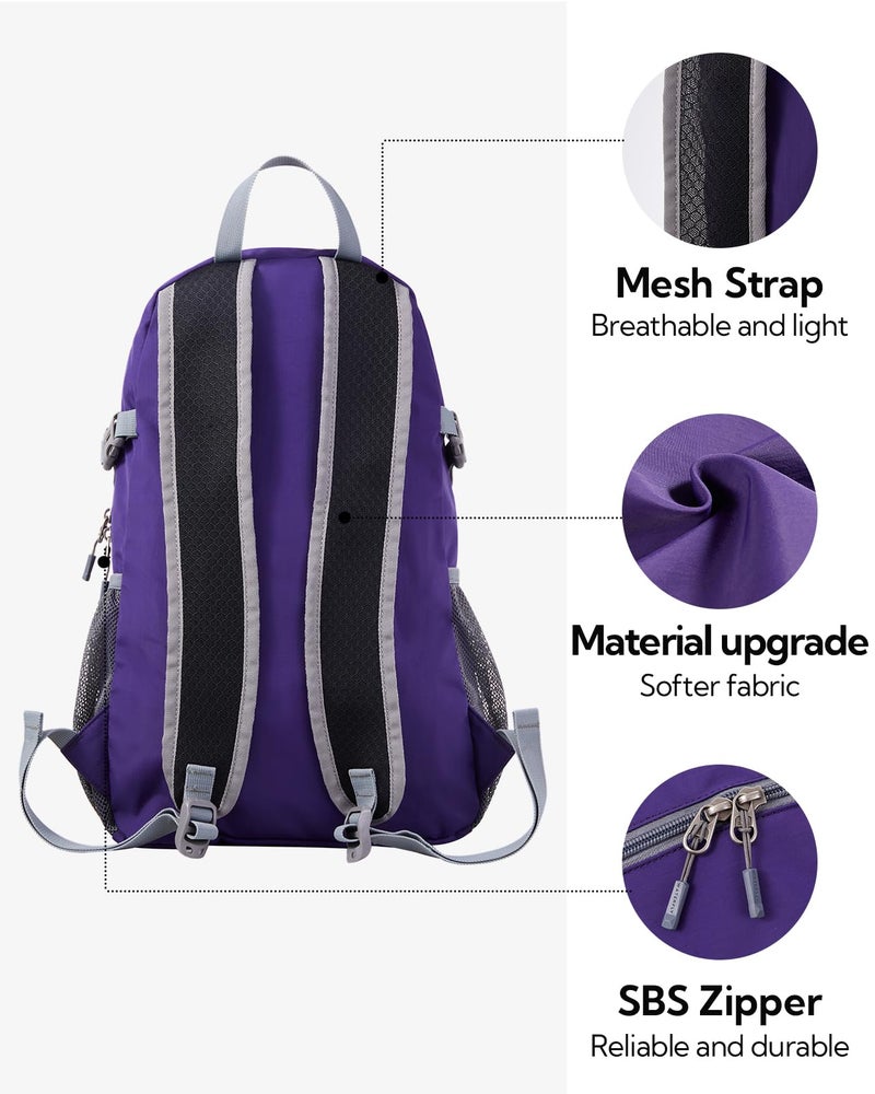 WATERFLY Small Lightweight Packable Backpack: 20l Ultra Light Foldable Travel Hiking Camping Daypack Day Pack for Man Woman - Image 4