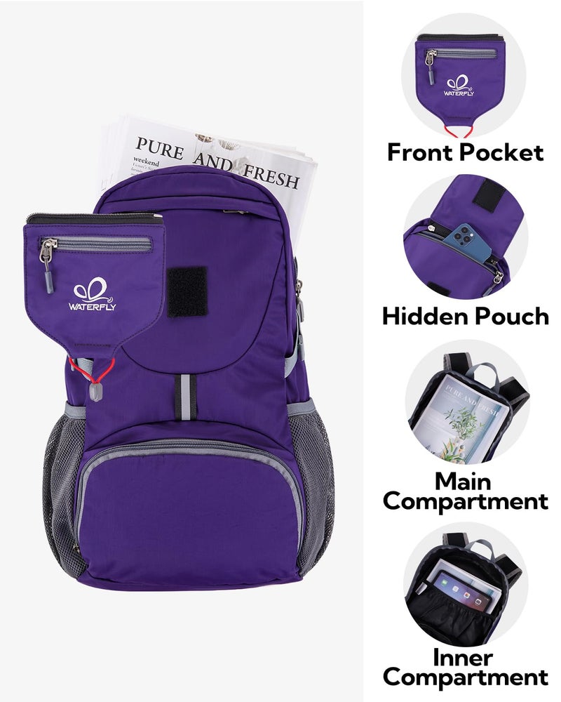 WATERFLY Small Lightweight Packable Backpack: 20l Ultra Light Foldable Travel Hiking Camping Daypack Day Pack for Man Woman - Image 5