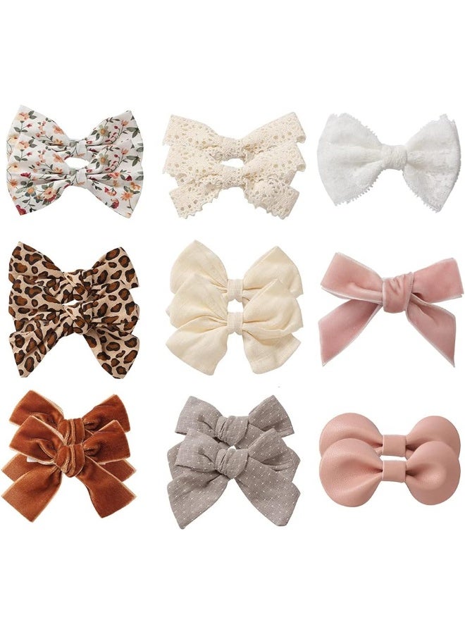 KIDOCHEESE Baby Hair Clips Fully Lined Non Slip Hair Pins Baby Girls Hair Bows Barrettes Hair Accessories for Little Girls Infants Toddlers - Image 1