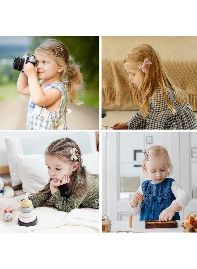 KIDOCHEESE Baby Hair Clips Fully Lined Non Slip Hair Pins Baby Girls Hair Bows Barrettes Hair Accessories for Little Girls Infants Toddlers - Image 5