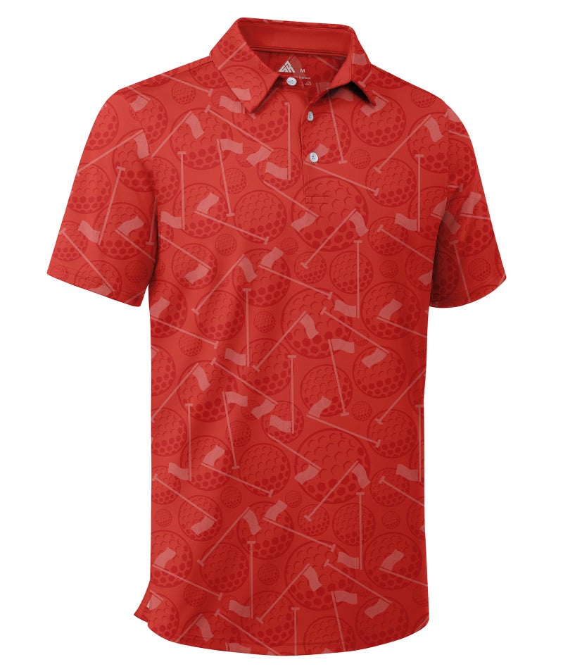 ZITY Men's Golf Shirts Short Sleeve Moisture Wicking Performance Print Patterns Casual Collared Golf Polo Shirt for Men - Image 1