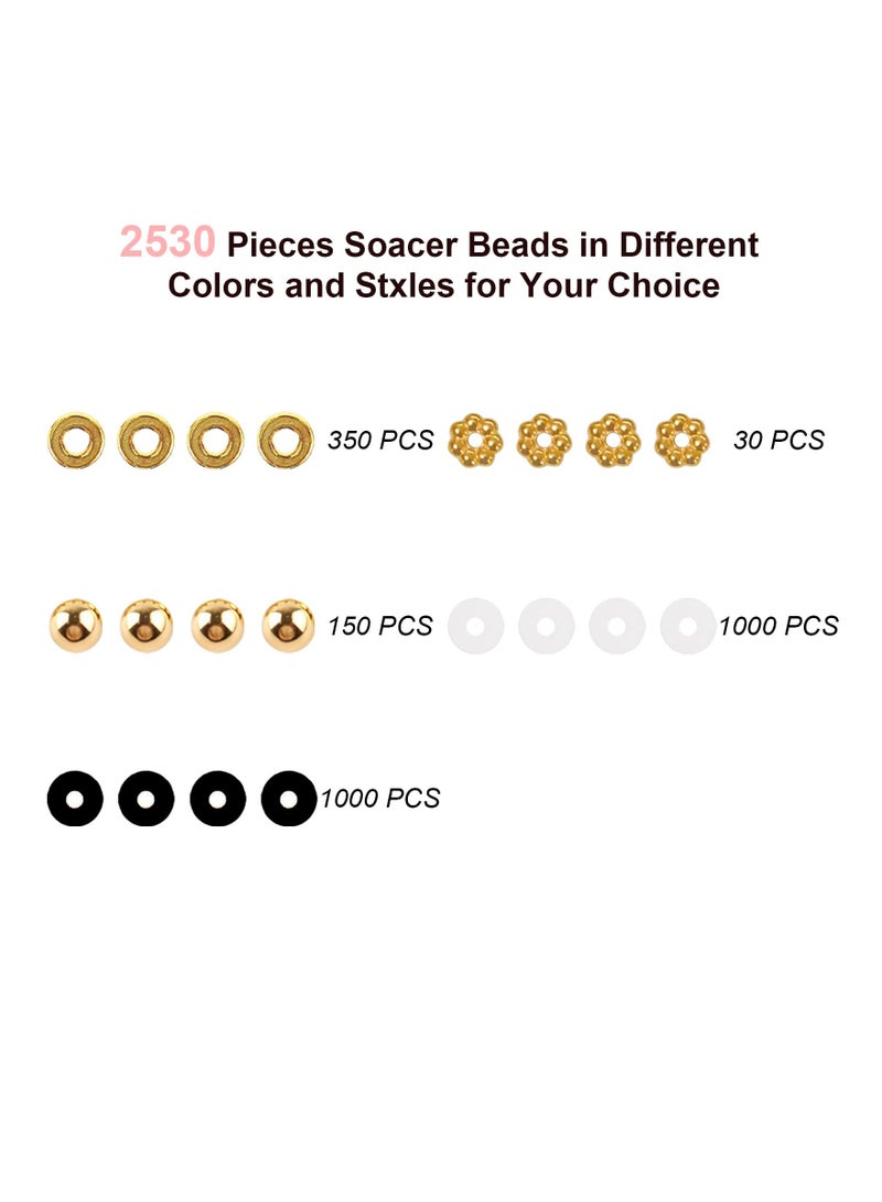 SOLARAE Clay Beads Jewelry Kit, Coffee Bracelets Bead Kit DIY Bracelet Clay Bead Set Handmade Friendship Bracelet Craft Set Arts and Crafts Coffee Bead Kit  for Women  Girl Clay Bracelets Making - Image 5