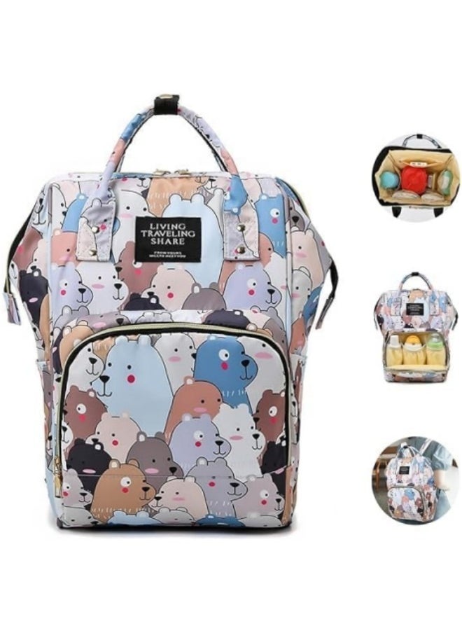 GGEROU Diaper Bag Backpack,Waterproof Diaper Changing Totes,Multi-Function Travel Portable Bassinet Backpack Mommy Bag  - Image 1